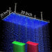 Cascada Showers 20"x40" Ceiling Mount Rainfall LED Shower Head, include Shower Arm - Main Product Image
