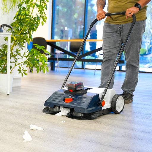 Tomahawk Power 22" Battery Powered Push Sweeper With Double Brush System 18V Lithium-Ion - Alternate View