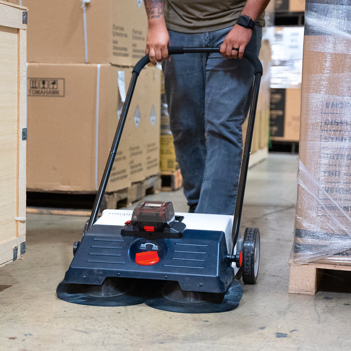 Tomahawk Power 22" Battery Powered Push Sweeper With Double Brush System 18V Lithium-Ion - Product Image 12