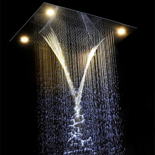 Cascada 23"x31" recessed LED Rain Shower Head (3-Function)