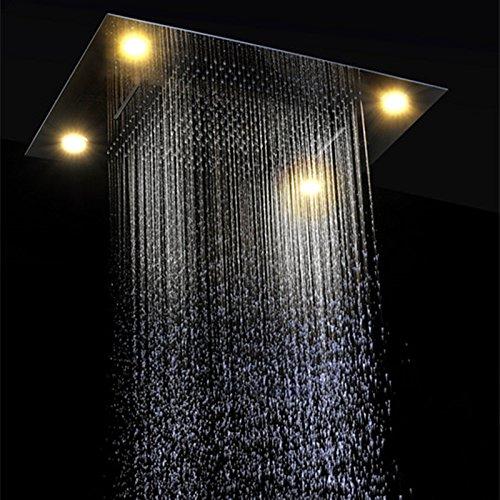 Cascada Showers 23”x31” Recessed Waterfall LED Shower Head 5-mode - Product Image 5