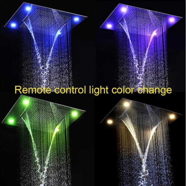 Cascada Showers 23"x31" Luxurious Classic Design Recessed Waterfall & LED Rain Shower System – 6 mode - Product Image 5