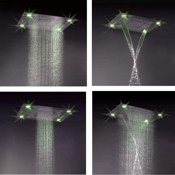 Cascada Showers 23"x31" Luxurious recessed rain & waterfall LED shower system – 5 mode - Product Image 6