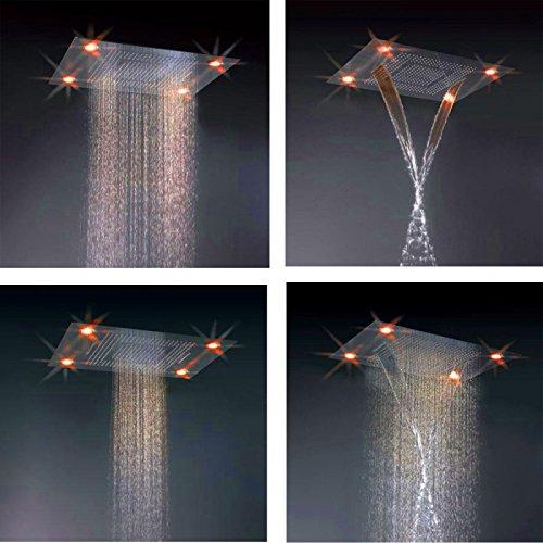 Cascada Showers 23"x31" Luxurious recessed rain & waterfall LED shower system – 5 mode - Detail View 3