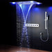 Cascada Showers 23" x 31" Recessed LED Shower System with 5 Functions and Shower Sliding Bar - Main Product Image