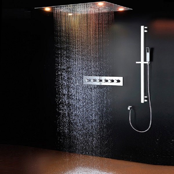 Cascada Showers 23" x 31" Recessed LED Shower System with 5 Functions and Shower Sliding Bar - Product Image 13