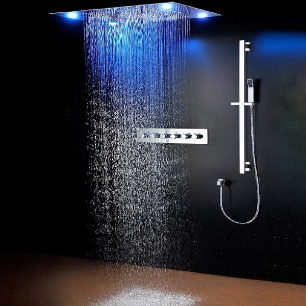 Cascada Showers 23" x 31" Recessed LED Shower System with 5 Functions and Shower Sliding Bar - Product Image 12