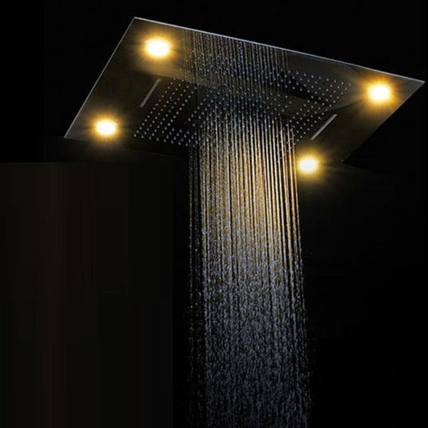 Cascada Showers 23"x31" Luxurious Classic Design recessed LED shower system built in Bluetooth speaker - Product Image 23