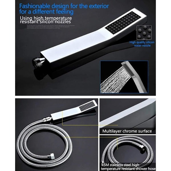 Cascada Showers 23"x31" Luxurious Classic Design recessed LED shower system built in Bluetooth speaker - Product Image 20