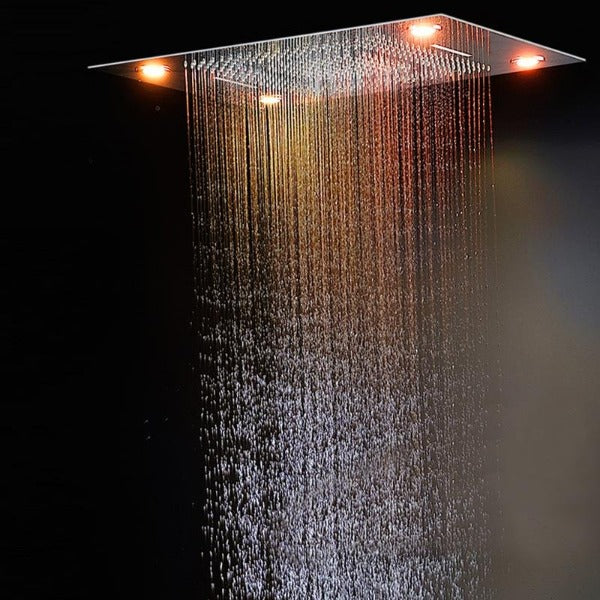 Cascada Showers 23"x31" Luxurious Classic Design recessed LED shower system built in Bluetooth speaker - Product Image 21