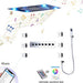 Cascada Showers 23"x31" Luxurious Classic Design recessed LED shower system built in Bluetooth speaker - Main Product Image