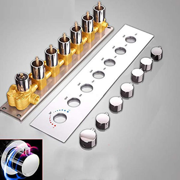 Cascada Showers 23"x31" Luxurious Classic Design recessed LED shower system built in Bluetooth speaker - Product Image 9