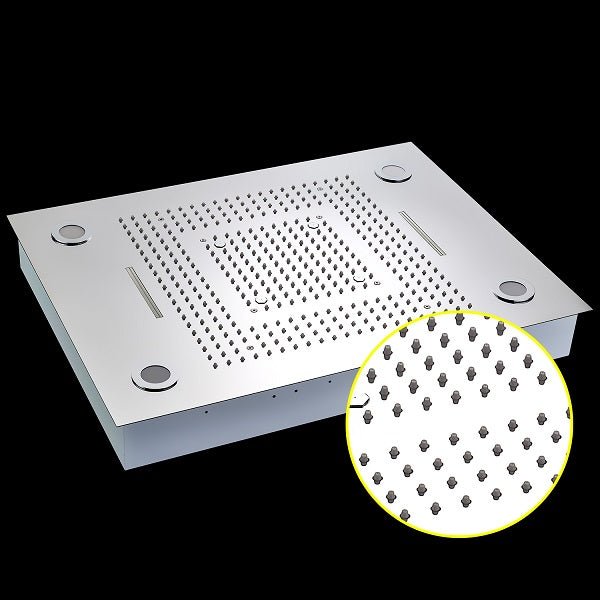 Cascada Showers 23"x31" Luxurious Classic Design Recessed LED Waterfall & Rain Shower System – 6 mode - Product Image 13