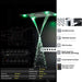 Cascada Showers 23"x31" Luxurious Classic Design Recessed LED Waterfall & Rain Shower System – 6 mode - Alternate View