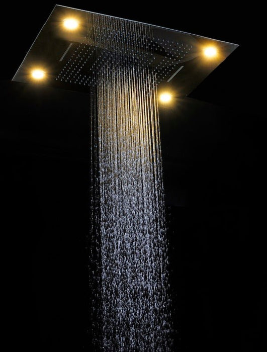Cascada Showers 23"x31" Luxurious Classic Design Recessed LED Waterfall & Rain Shower System – 6 mode - Product Image 11
