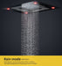 Cascada Showers 23"x31" Luxurious Classic Design waterfall & rainfall LED shower system – 6 mode - Detail View 2