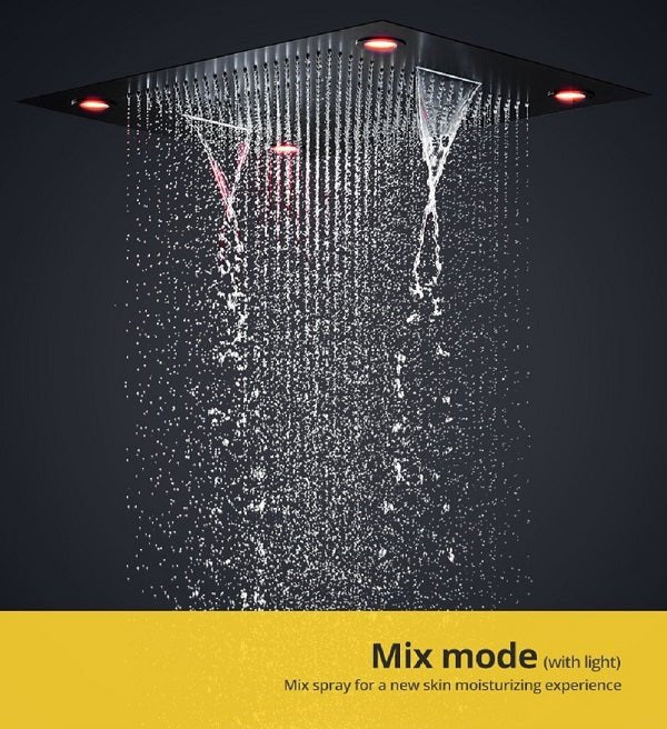 Cascada Showers 23"x31" Luxurious Classic Design waterfall & rainfall LED shower system – 6 mode - Product Image 5
