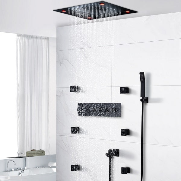 Cascada Showers 23"x31" Luxurious Classic Design waterfall & rainfall LED shower system – 6 mode - Product Image 12