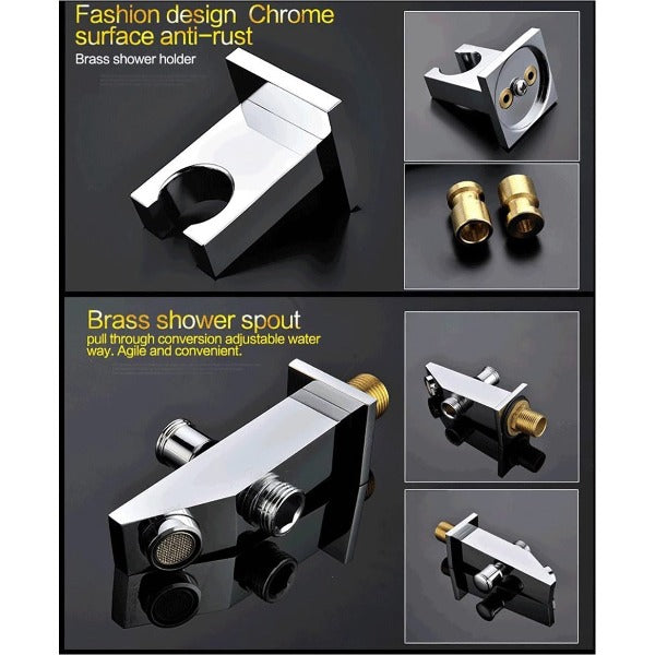 Cascada Showers 23"x31" Luxurious recessed rain & waterfall LED shower system – 5 mode - Product Image 12
