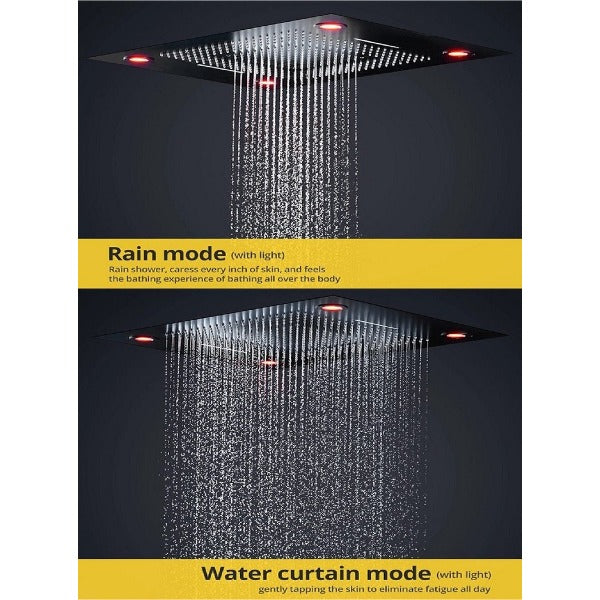 Cascada Showers 23"x31" Luxurious recessed rain & waterfall LED shower system – 5 mode - Product Image 14