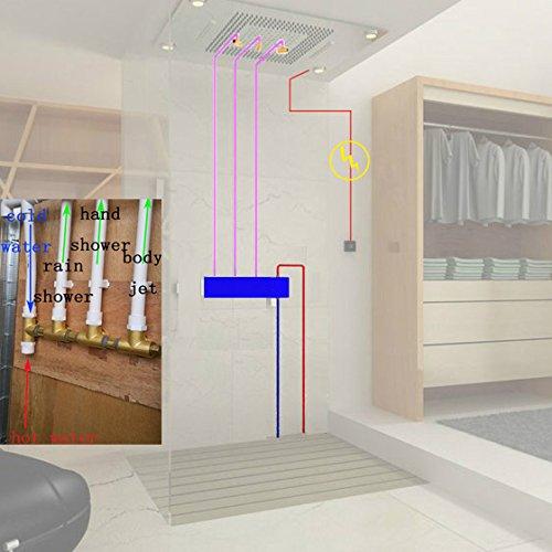 Cascada Showers 23"x31" Luxurious recessed rain & waterfall LED shower set – 4 mode - Product Image 8