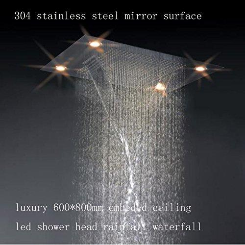 Cascada Showers 23"x31" Luxurious recessed rain & waterfall LED shower set – 4 mode - Detail View 2
