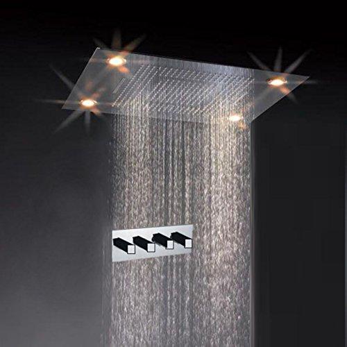 Cascada Showers 23"x31" Luxurious recessed rain & waterfall LED shower set – 4 mode - Main Product Image