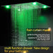 Cascada Showers 23"x31" Luxury LED Shower Head with Bluetooth Speakers - Side View