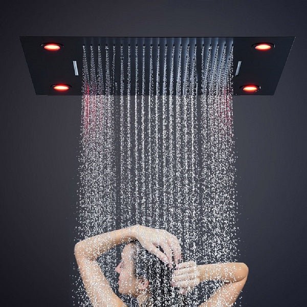 Cascada Showers 23”x31” Recessed Music Waterfall Rain LED Shower Head with Built-in Bluetooth Speaker - Detail View 2