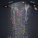 Cascada Showers 23”x31” Recessed Music Waterfall Rain LED Shower Head with Built-in Bluetooth Speaker - Main Product Image