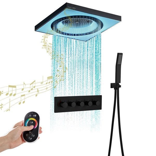 Cascada Showers 24" Cascada Perla LED Music Thermostatic Rainfall Shower System - Product Image 6