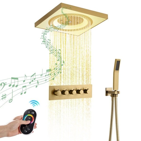Cascada Showers 24" Cascada Perla LED Music Thermostatic Rainfall Shower System - Product Image 8