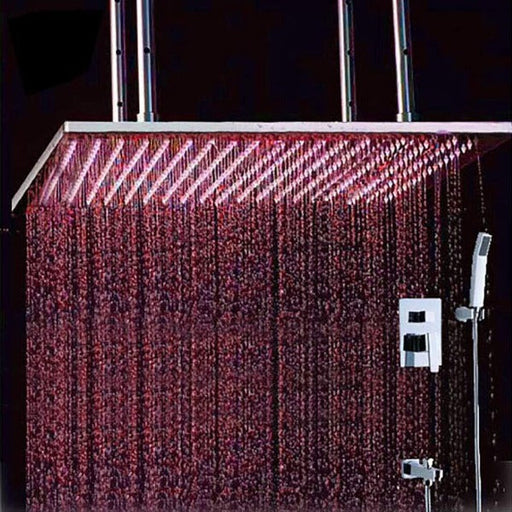 Cascada Showers 24" Rainfall LED Shower Set Double-Function Valve - Main Product Image