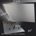 Cascada Showers 24" Square Ceiling Mount Rainfall LED Shower Head - Detail View 2