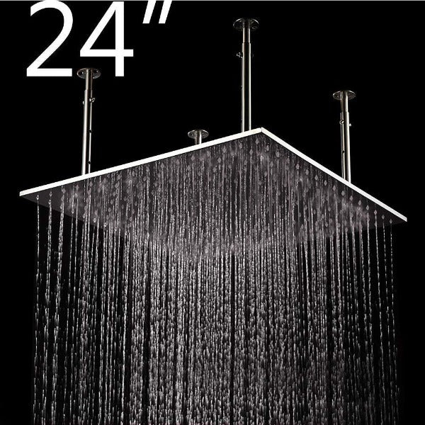 Cascada Showers 24" Square Ceiling Mount Rainfall LED Shower Head - Detail View 3