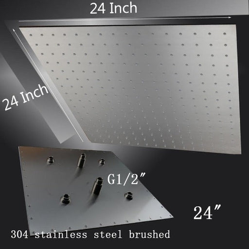 Cascada Showers 24" Square Ceiling Mount Rainfall Shower Head - Alternate View
