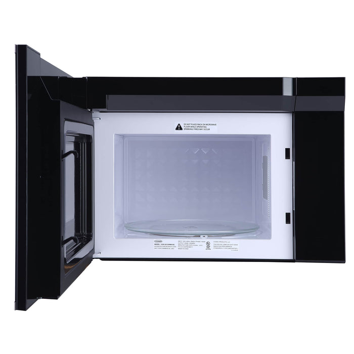 Cosmo 24-Inch 1.34 Cu. Ft. Over the Range Microwave in Stainless Steel and Black Glass (COS-2413ORM1SS) Cosmo