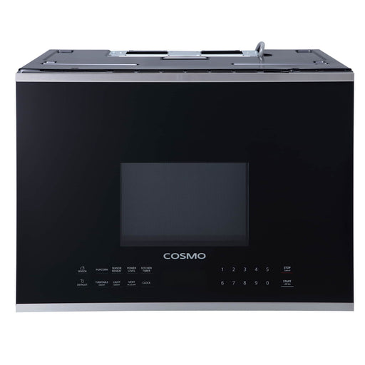 Cosmo 24-Inch 1.34 Cu. Ft. Over the Range Microwave in Stainless Steel and Black Glass (COS-2413ORM1SS) Cosmo