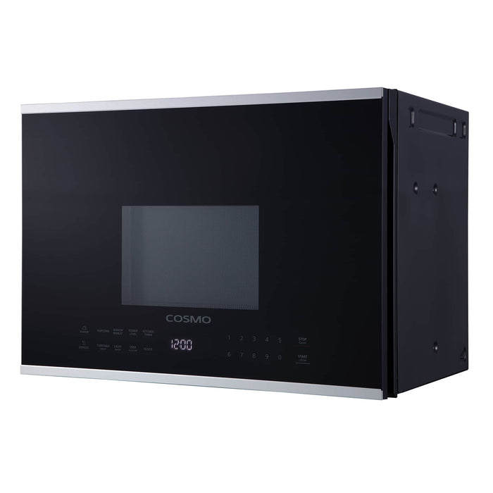 Cosmo 24-Inch 1.34 Cu. Ft. Over the Range Microwave in Stainless Steel and Black Glass (COS-2413ORM1SS) Cosmo