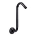 Utility-Sink.com 10.5 in. S-Shaped Stainless Steel Shower Head Extension Arm (Black Finish) - Main Product Image