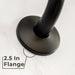 Utility-Sink.com 10.5 in. S-Shaped Stainless Steel Shower Head Extension Arm (Black Finish) - Detail View 2