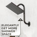 Utility-Sink.com 10.5 in. S-Shaped Stainless Steel Shower Head Extension Arm (Black Finish) - Product Image 5