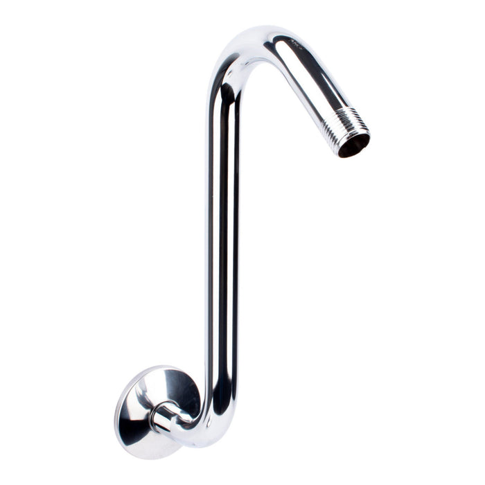 Utility-Sink.com 10.5 in. S-Shaped Stainless Steel Shower Head Extension Arm (Chrome Finish) - Main Product Image