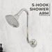 Utility-Sink.com 10.5 in. S-Shaped Stainless Steel Shower Head Extension Arm (Chrome Finish) - Product Image 8