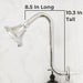 Utility-Sink.com 10.5 in. S-Shaped Stainless Steel Shower Head Extension Arm (Chrome Finish) - Alternate View