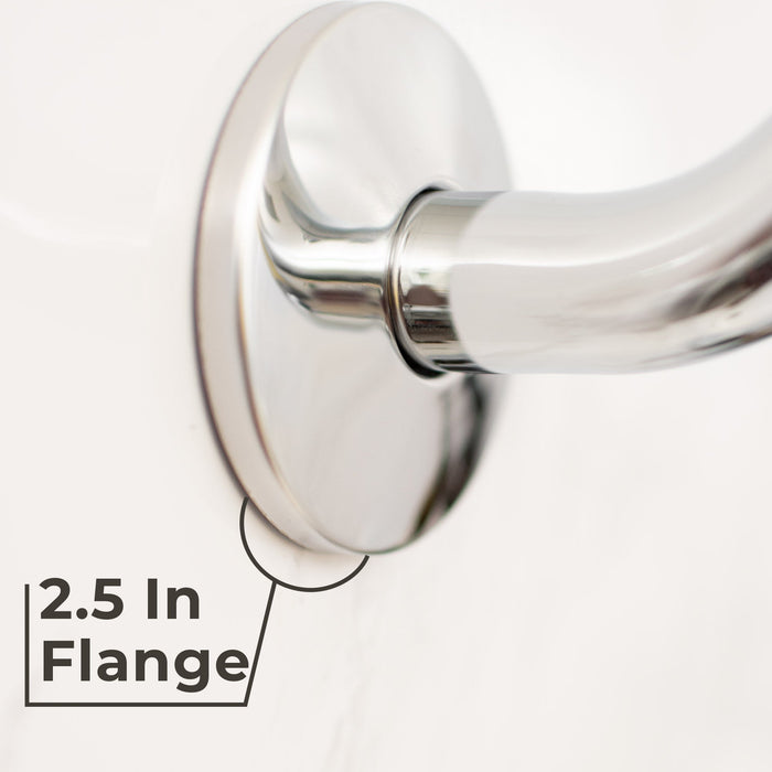Utility-Sink.com 10.5 in. S-Shaped Stainless Steel Shower Head Extension Arm (Chrome Finish) - Detail View 2