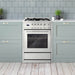 Cosmo 24-Inch 2.73 Cu. Ft. Single Oven Gas Range with 4 Burner Cooktop in Stainless Steel (COS-244AGC) Cosmo