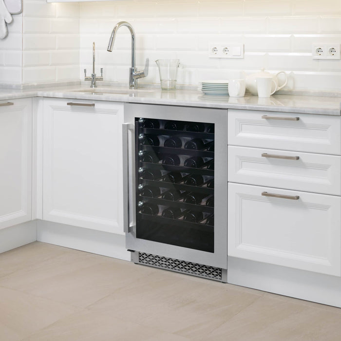 Cosmo 4-Piece Appliance Package - 30-Inch Gas Range, Island Range Hood, Dishwasher, and Wine Cooler in Stainless Steel (COS-4PKG-102) Cosmo