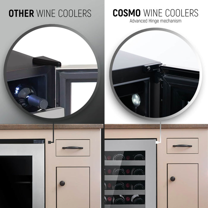 Cosmo 4-Piece Appliance Package - 30-Inch Electric Range, Dishwasher, Refrigerator and Wine Cooler in Stainless Steel (COS-4PKG-155) Cosmo