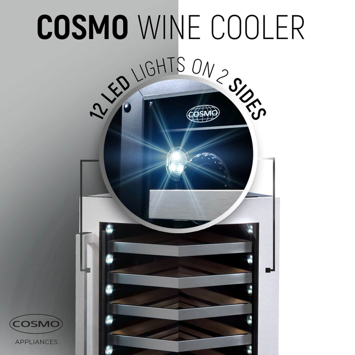 Cosmo 4-Piece Appliance Package - 30-Inch Gas Range, Island Range Hood, Dishwasher, and Wine Cooler in Stainless Steel (COS-4PKG-102) Cosmo